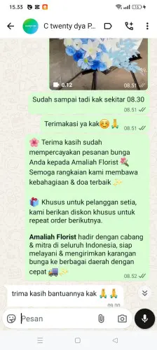 Testimonial Standing Flower kawasan industri gresik